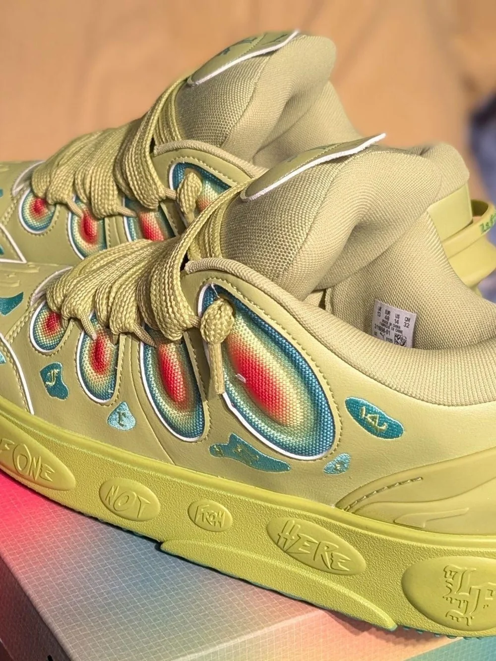 Puma Mens LaFrance LowTop Chunky Sneakers in The Colorway Heatwave